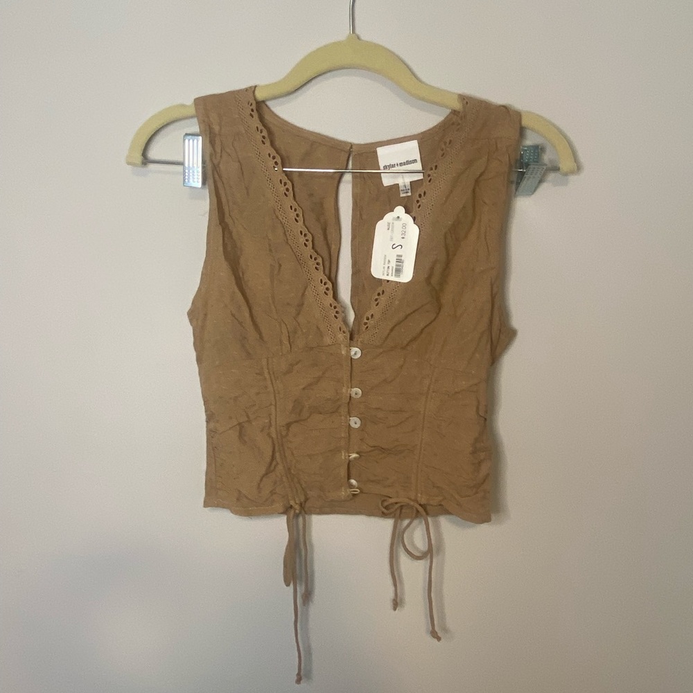 NWT- tan tank top